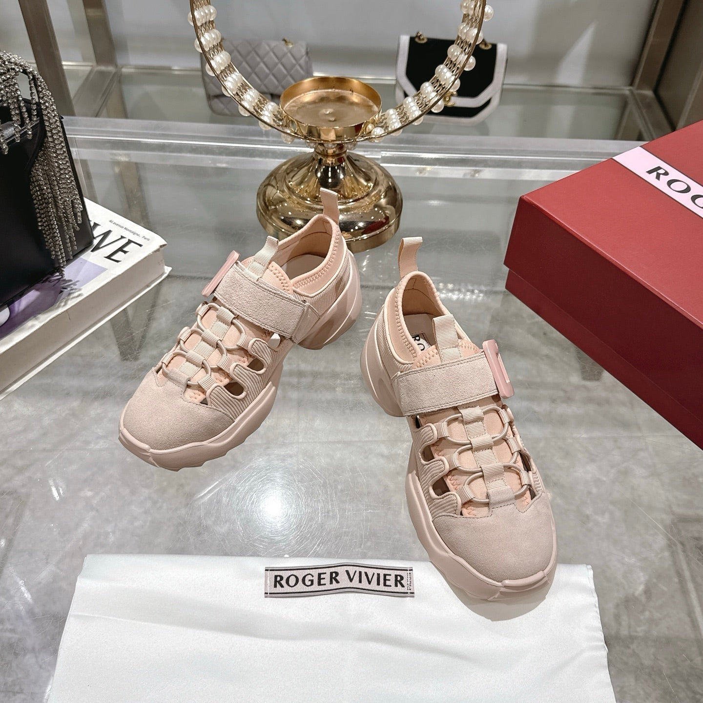 Viv 25 Sneaker Pink Imported Breathable Mesh 235359