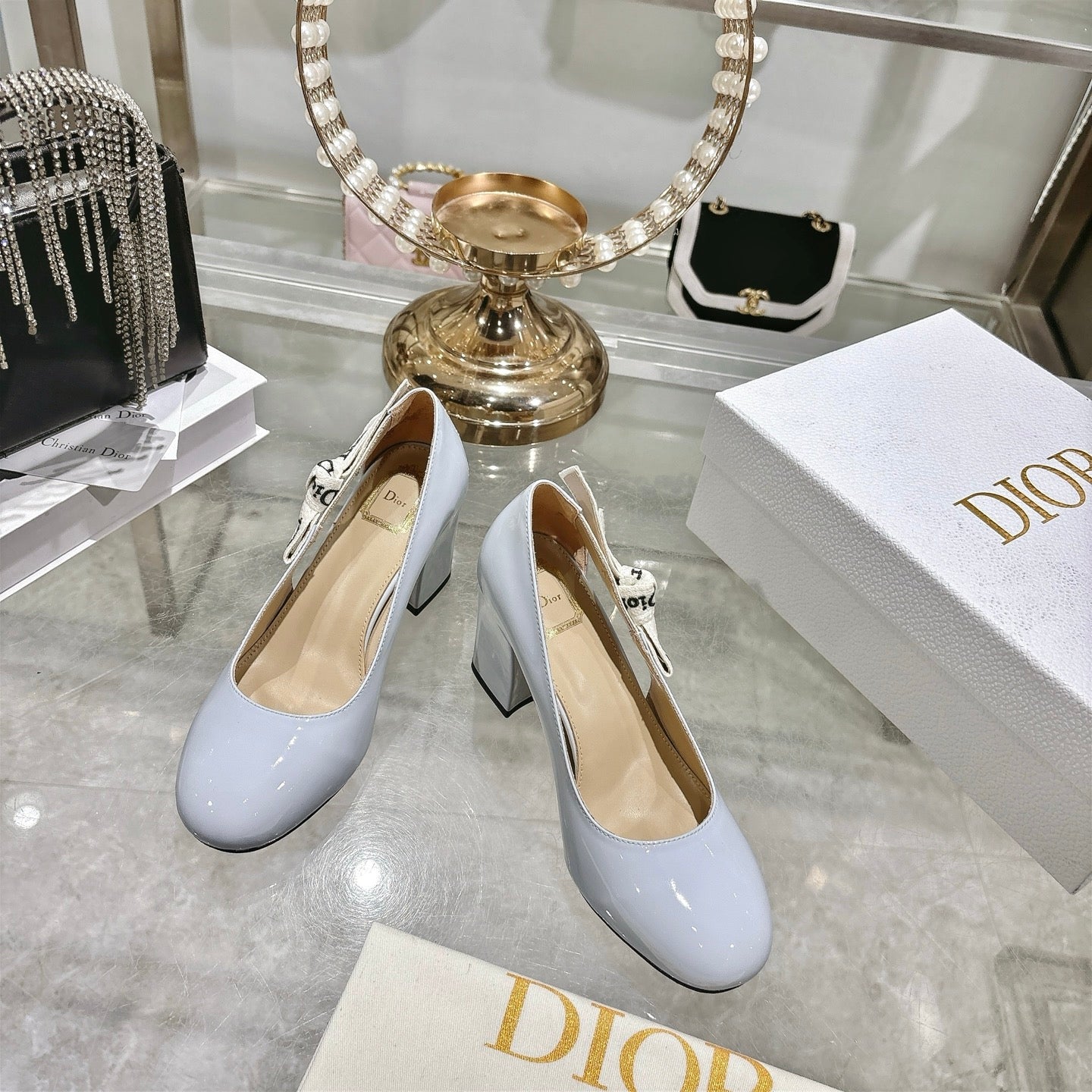 CD 26 Lolita High-Heeled 85 Baby Blue  Patent Leather 679732