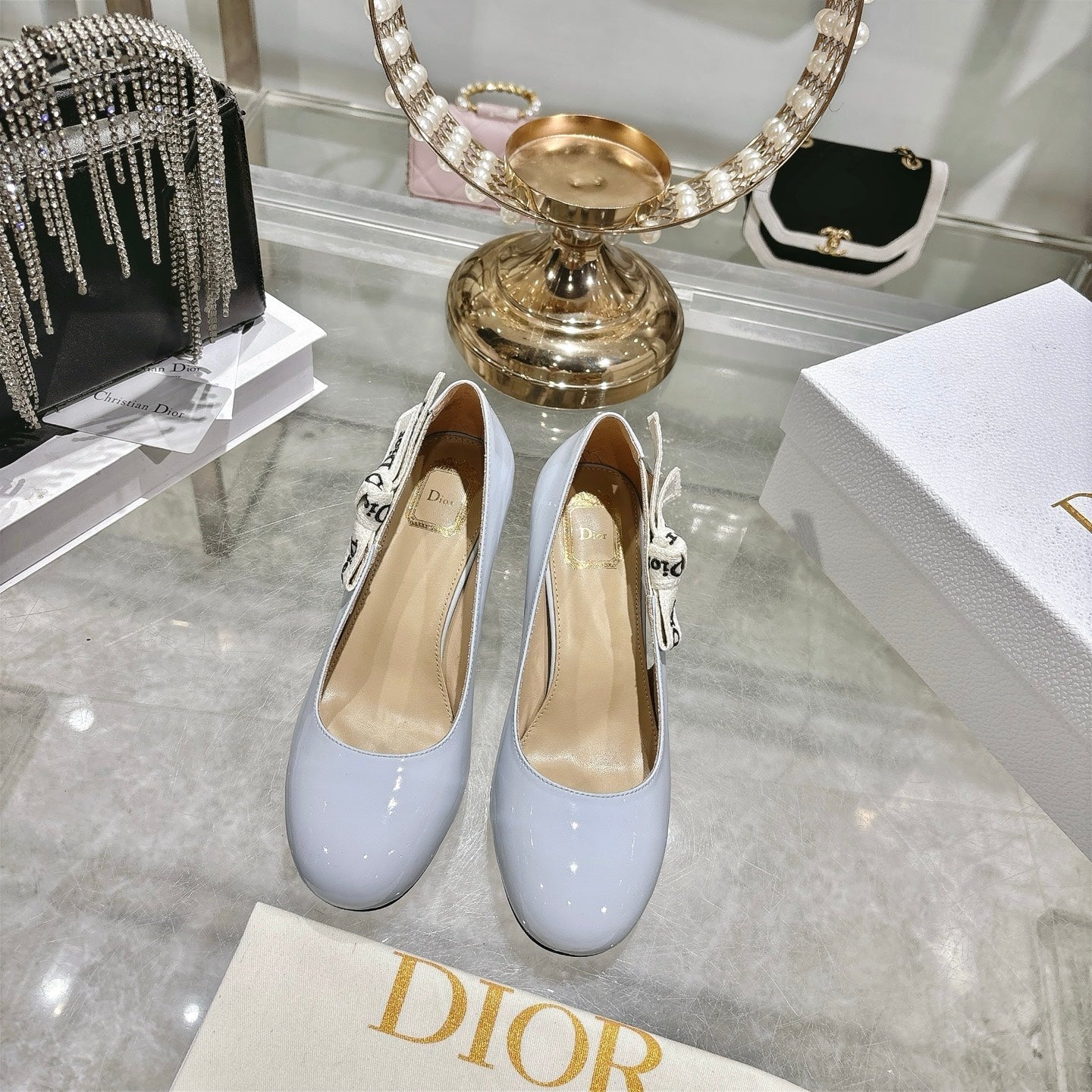 CD 26 Lolita High-Heeled 85 Baby Blue  Patent Leather 679732