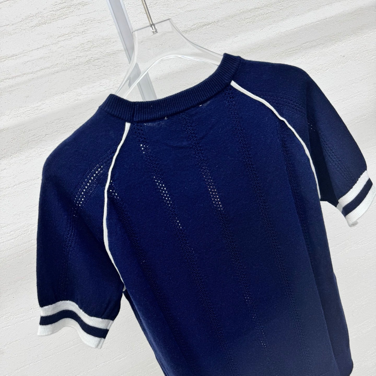 Miumiu 2026 T-shirt Blue White Wool Cashmere 356971