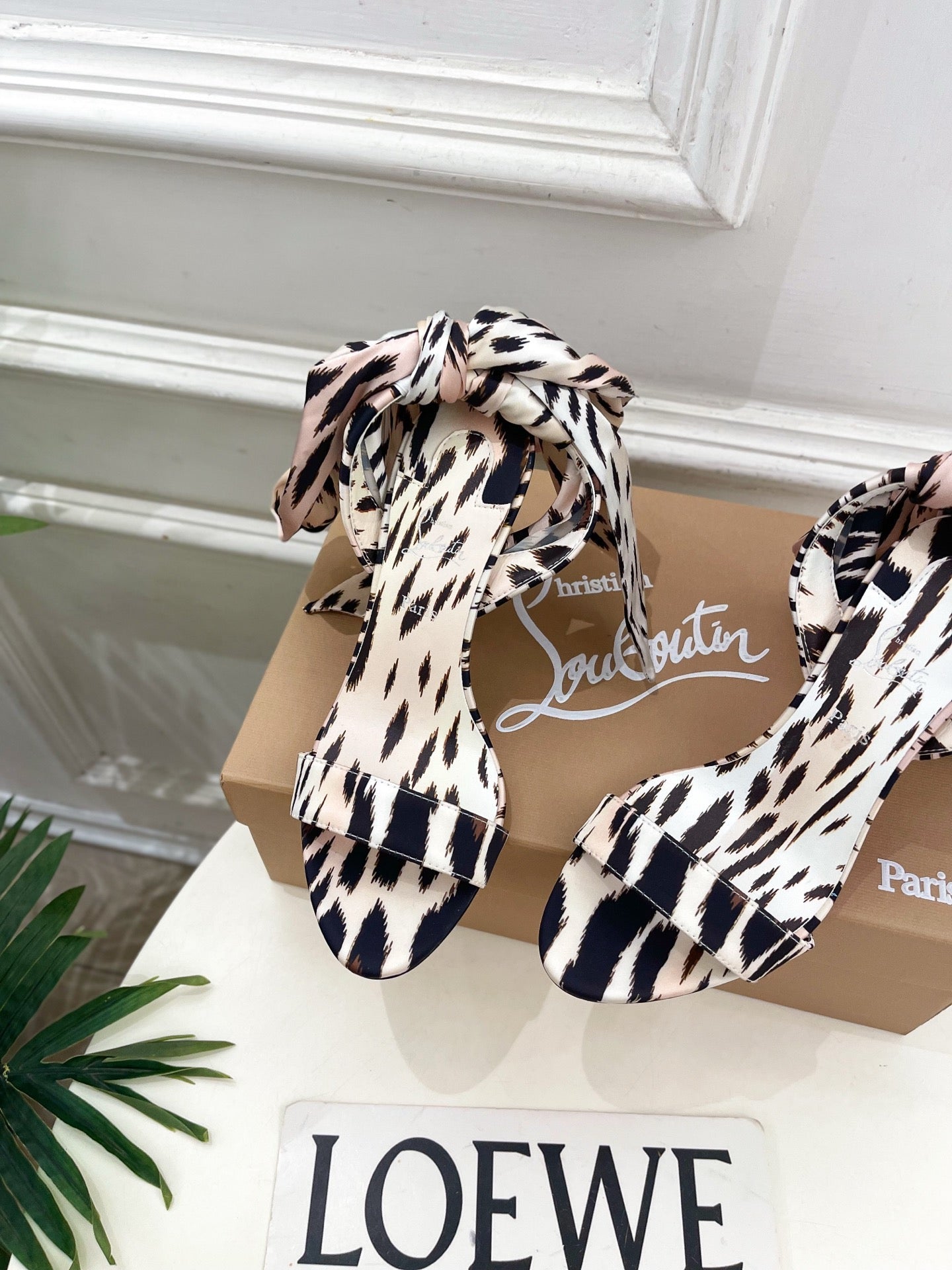 Christian Louboutin 2026 Sandale Du Désert 100mm Silk Fabric 831261