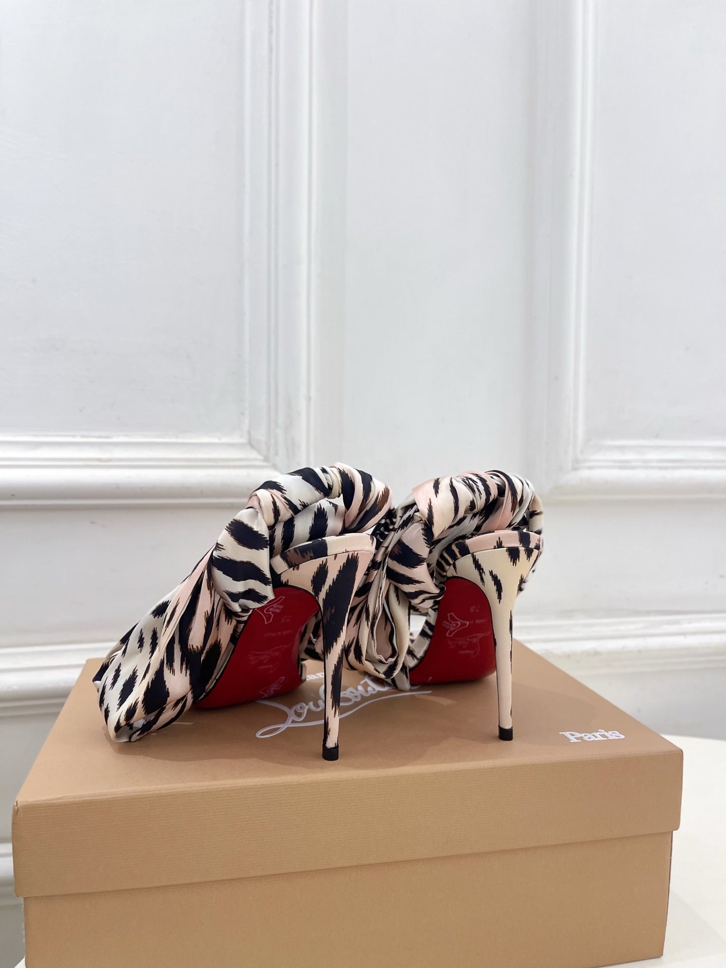 Christian Louboutin 2026 Sandale Du Désert 100mm Silk Fabric 831261