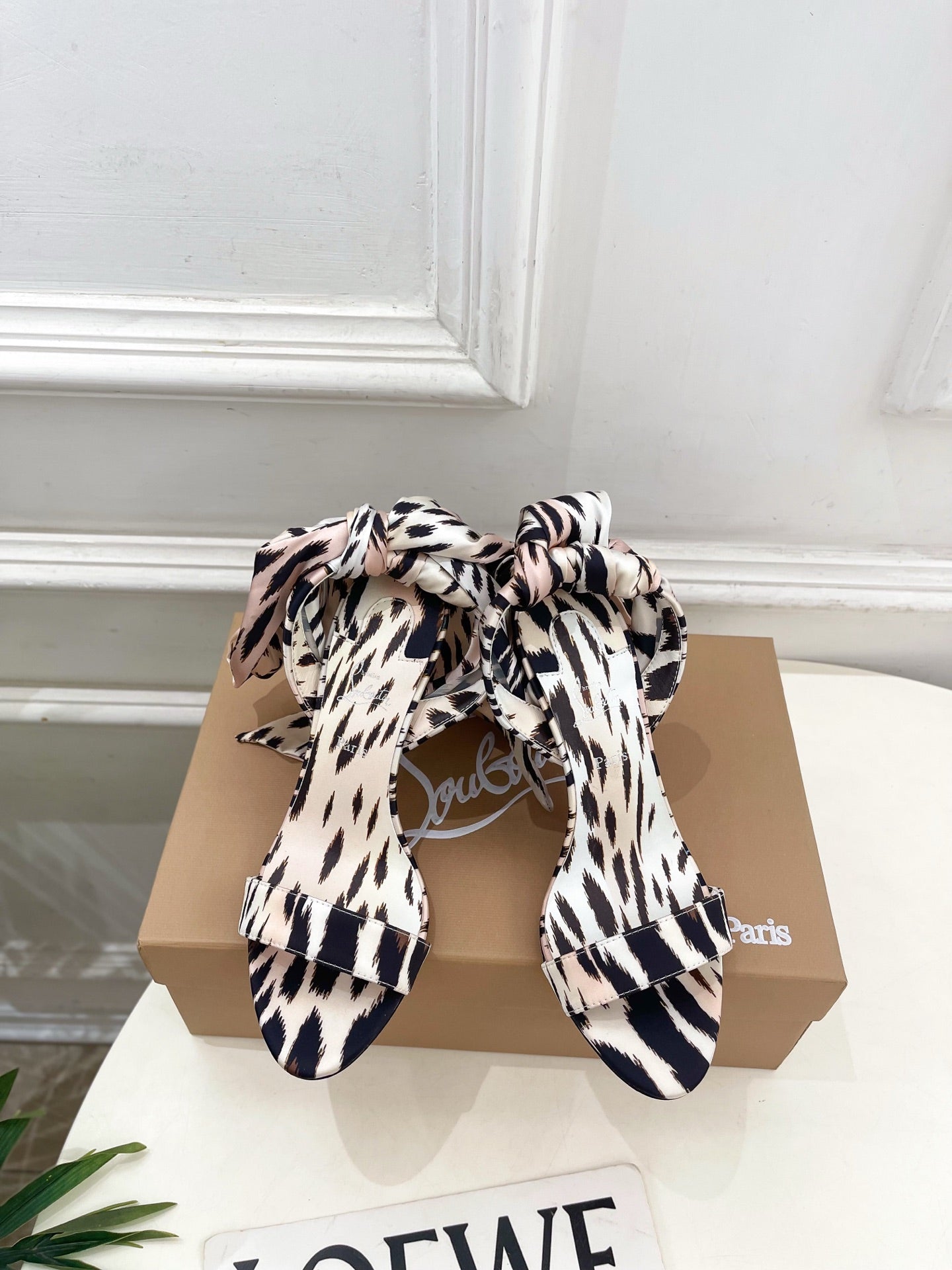 Christian Louboutin 2026 Sandale Du Désert 100mm Silk Fabric 831261