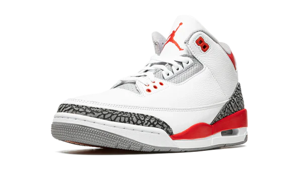 Nike Air Jordan 3 Fire Red White Gray Cowhide