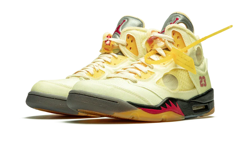 Nike Air Jordan 5 Retro Light Yellow Black Suede