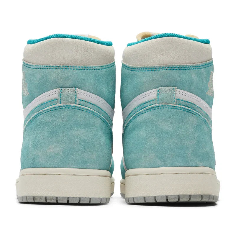 Nike Air Jordan 1 Retro Turquoise White Gray Suede Leather