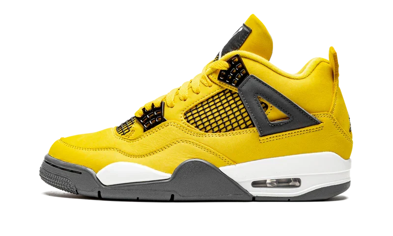 Nike Air Jordan 4 Yellow Black Suede 05