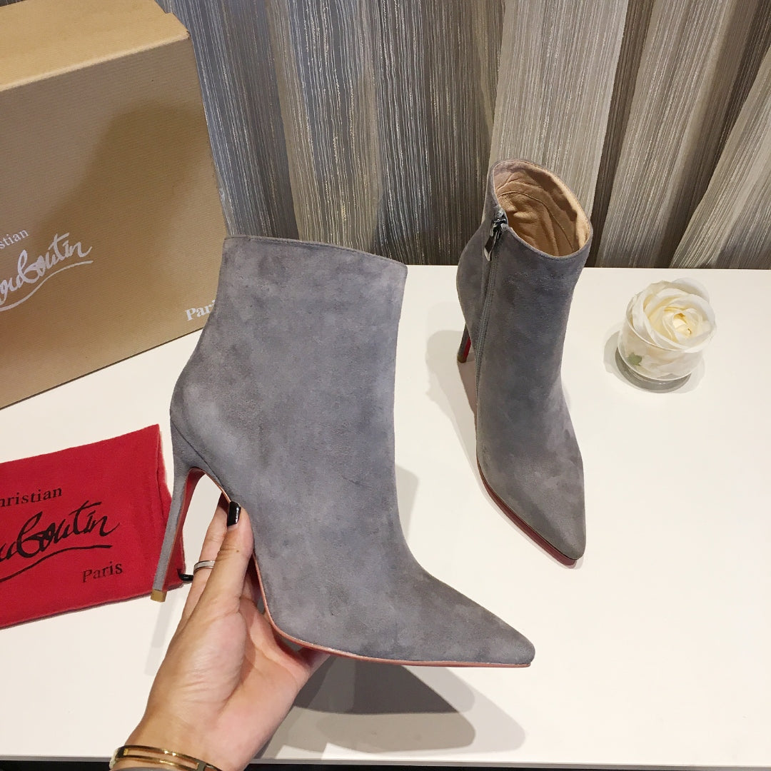 CL So Kate Booty Ankle Boots 100mm Suede Gray