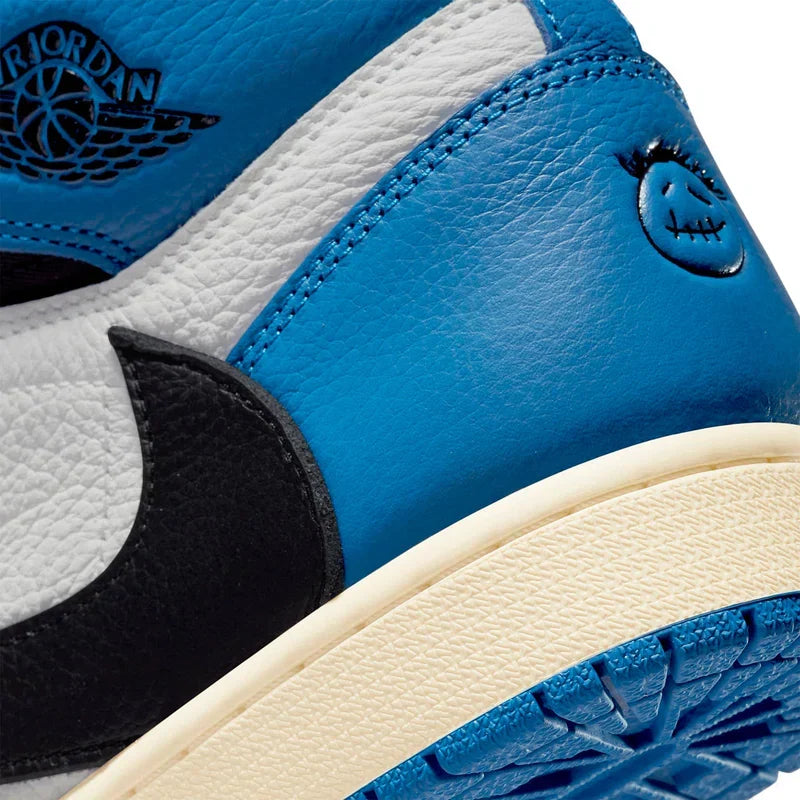 Travis Scott x Air Jordan 1 Blue Black White Leather