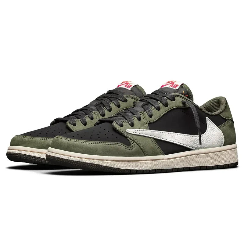 Travis Scott x Air Jordan 1 Low OG Black Olive Suede