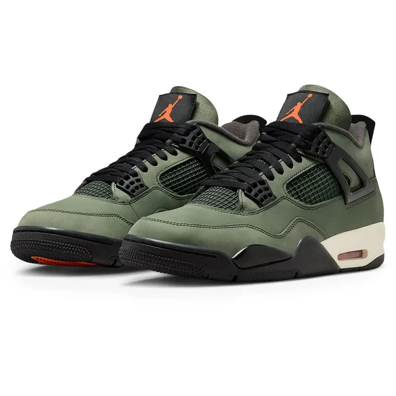 Undefeated x Air Jordan 4 Retro Dark Green Black Suede