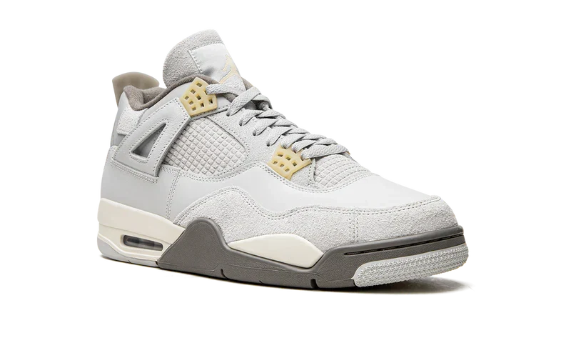 Nike Air Jordan 4 Light Gray Suede Leather