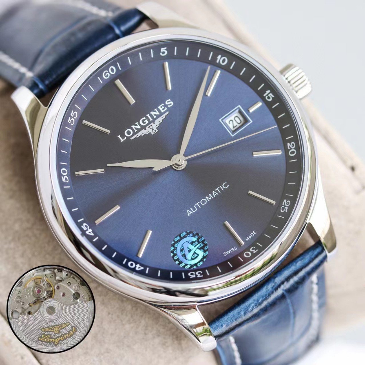 MASTER COLLECTION 42 AUTOMATIC STAINLESS STEEL BLUE DIAL